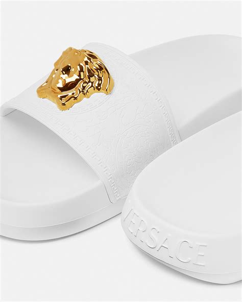 versace white slides|versace palazzo slides.